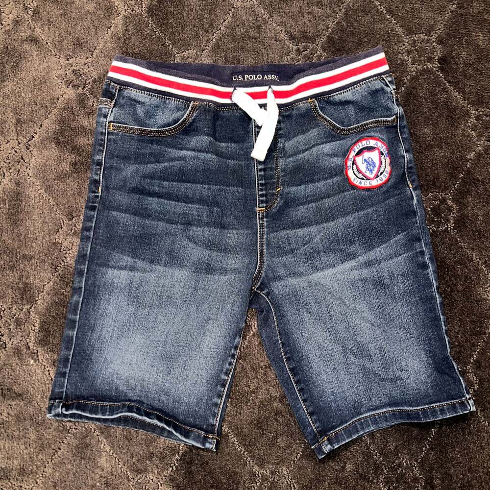 Y2K U.S. Polo Assn. Easy On Soft Denim Kids Shorts youth Sz 18 / XXL or W28x9